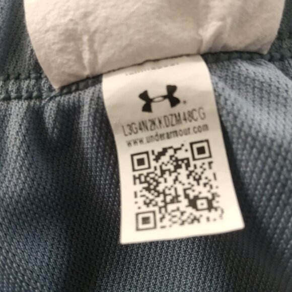 NWOT UNDER ARMOUR GRAY PATTERNED ATHLETIC / GYM SHORTS, SIZE "L" - Picture 7 of 14